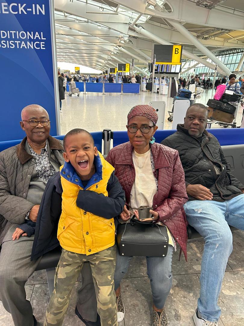 Family at the airport